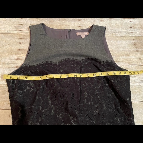 Host Pick!!! Banana Republic Dress Gray with Black Lace Overlay Size 12 - Picture 5 of 6